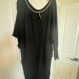 NY &Co Elegant Black Dress with Pearl Detailing. Size 2x
